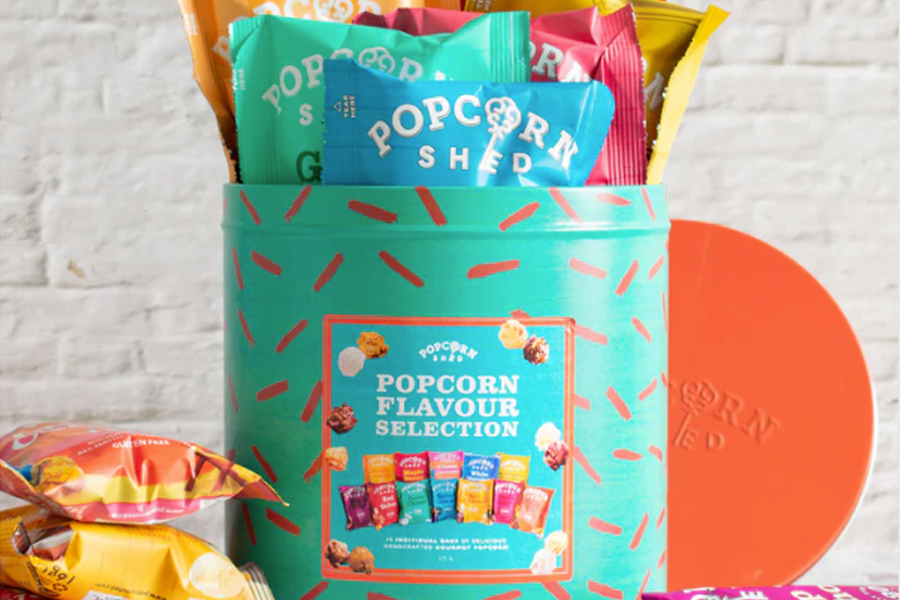 Popcorn Shed Snack Pack Flavour Selection Gift Tin