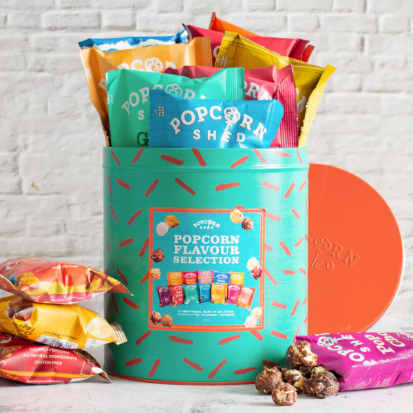 Popcorn Shed Snack Pack Flavour Selection Gift Tin